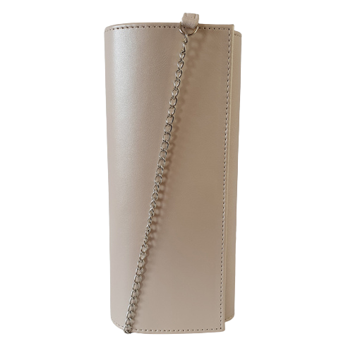 Emis Leather Clutch Bag - T11 - Beige