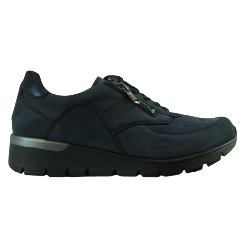 Waldlaufer Wedge Trainers - 626K02 - Navy