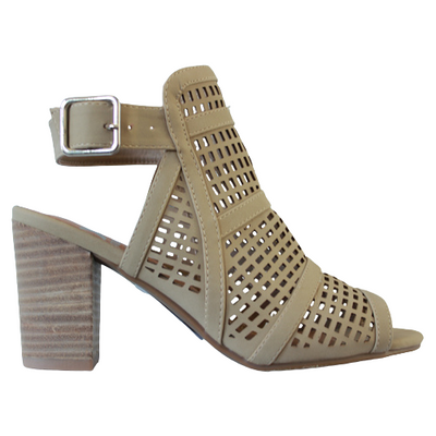 XTI Block Heel Sandals- 44488 - Beige
