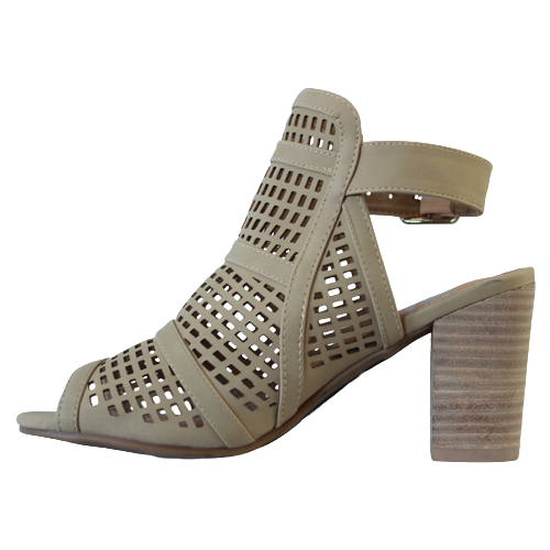 XTI Block Heel Sandals- 44488 - Beige