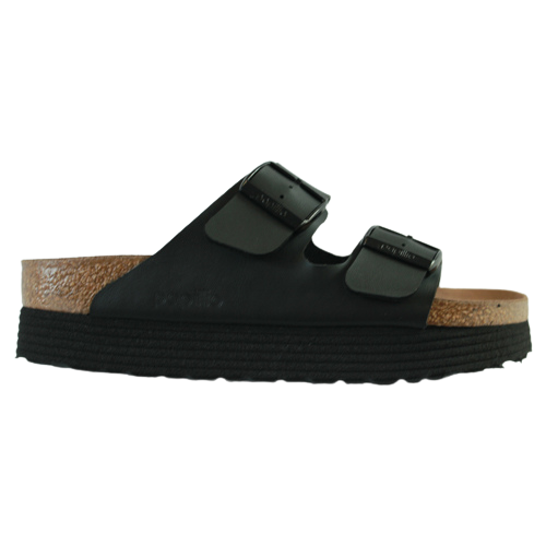 Birkenstock Platform Sandals - Arizona Grooved Papillio - Black
