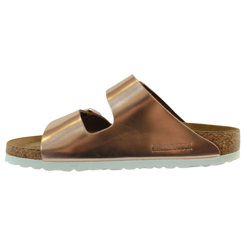 Birkenstock Leather Sandals - Arizona Metallic - Copper/Rose Gold