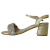 Sorento Block Heeled Sandals- Longueville - Gold