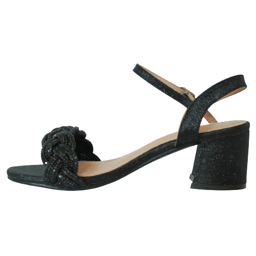 Sorento Block Heeled Sandals  - Longueville - Black