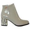 Kate Appleby Block  Heeled Ankle Boots - Dalston - Putty