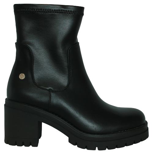 XTI Block Heeled Ankle Boots - 140190 - Black