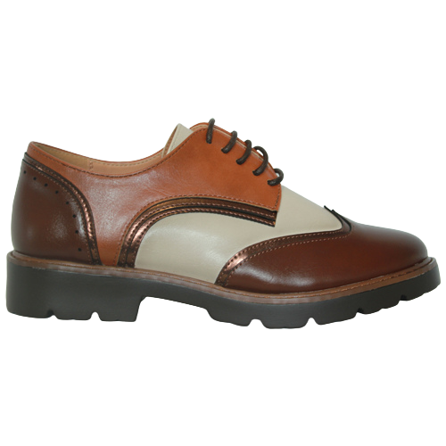 Zanni Brogues - Tampines One - Tan