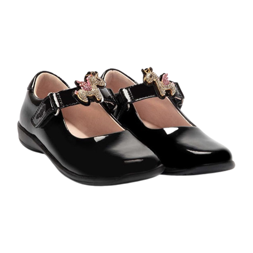 Lelli Kelly Cross Strap Shoes - Bliss 8140 - Black Patent