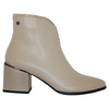Zanni Block Heeled Ankle Boots - Aquaba - Beige
