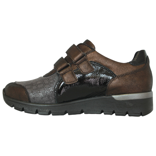 Waldlaufer Wide Fit Velcro Shoes - 626K31 - Bronze