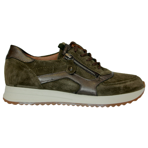 Waldlaufer Wide Fit Trainers - 752004 - Khaki