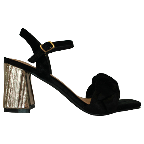 Menbur Block Heel Sandals -  23473 - Black