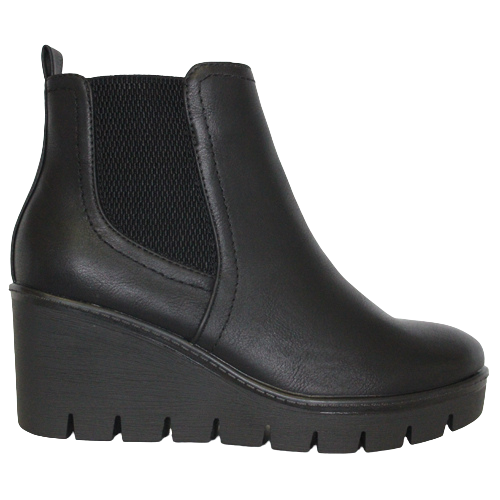 Redz Wedge Ankle Boots - 8A361-03A - Black