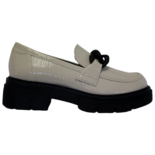 Marco Tozzi Loafers - 24705-29 - Cream Patent/Black