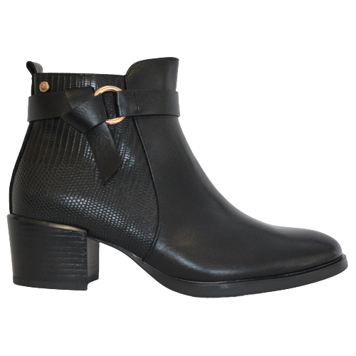 Patrizio Como Block Heeled Ankle Boots - Bitonto - Black