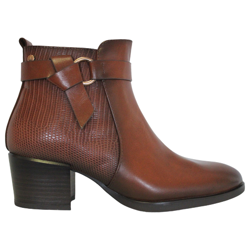 Patrizio Como Block Heeled Ankle Boots - Bitonto - Tan