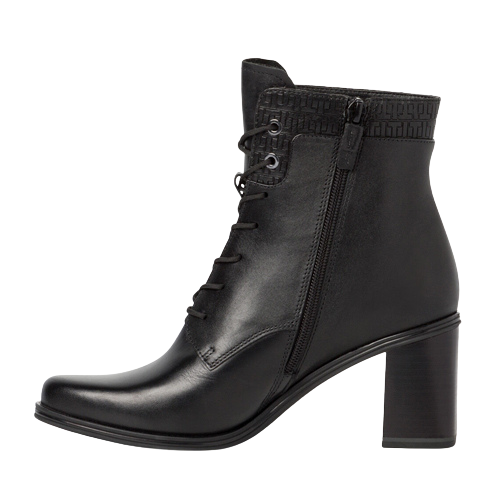 Tamaris Block Heeled Ankle Boots - 25110-29 - Black