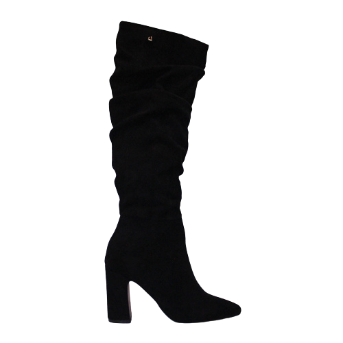 Una Healy Block Heeled Knee Boots - Famous Friends - Black