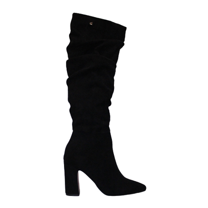 Una Healy Block Heeled Knee Boots - Famous Friends - Black