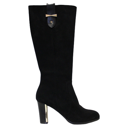 Zanni Knee Boot - Bikaner - Black Suede