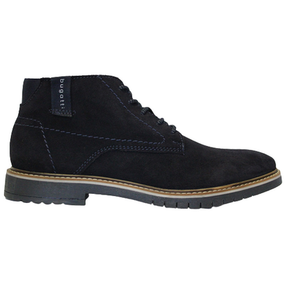 Bugatti Mens Laced Boots - 83736 - Navy Suede