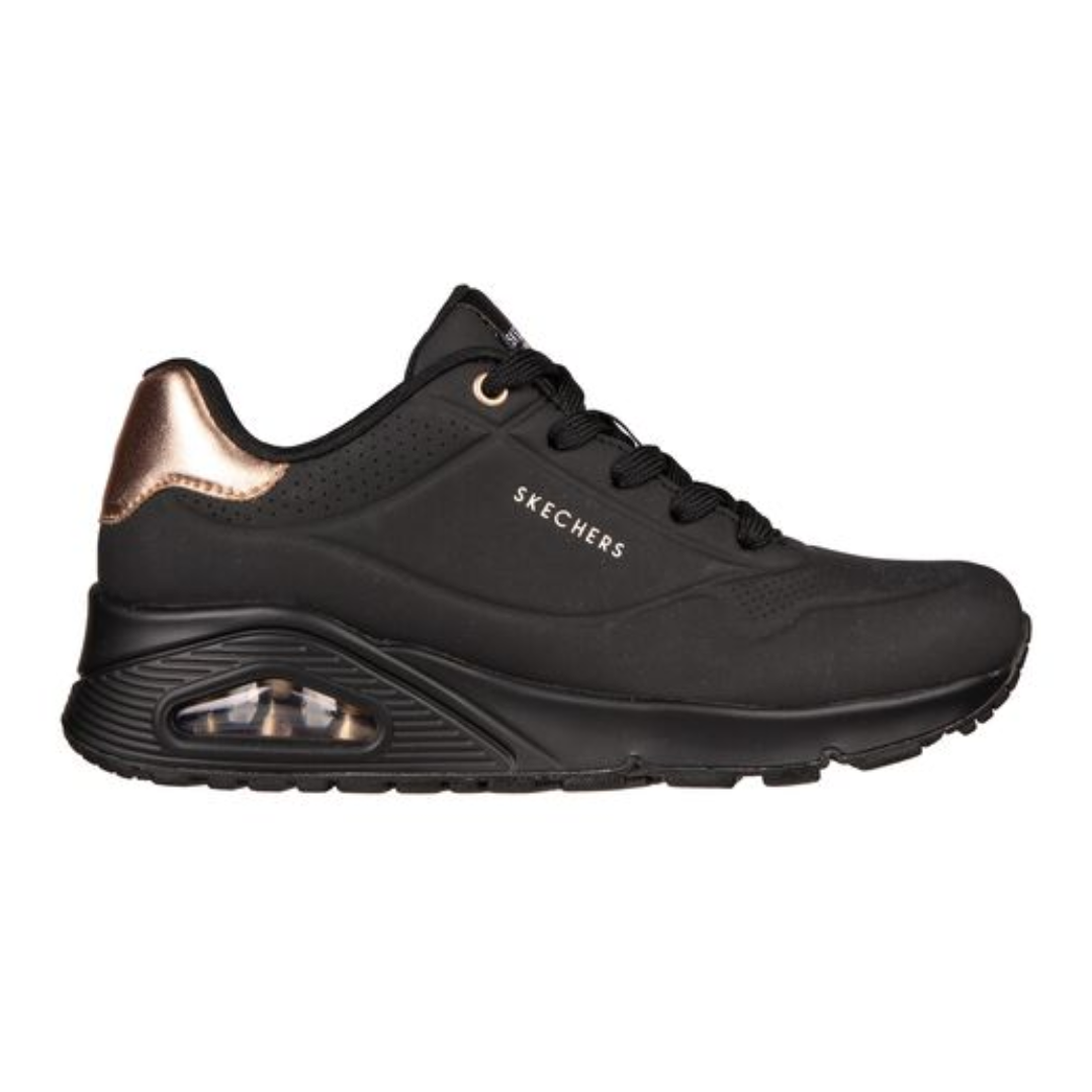 Skechers Ladies Trainers -Uno 177094 - Black/Black
