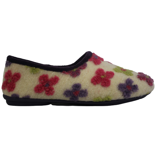Cipriata Floral Slippers - Gracie - Beige