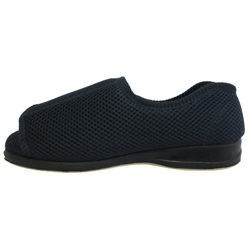 Cipriata Velcro Wide Fit Slippers - Terry - Navy