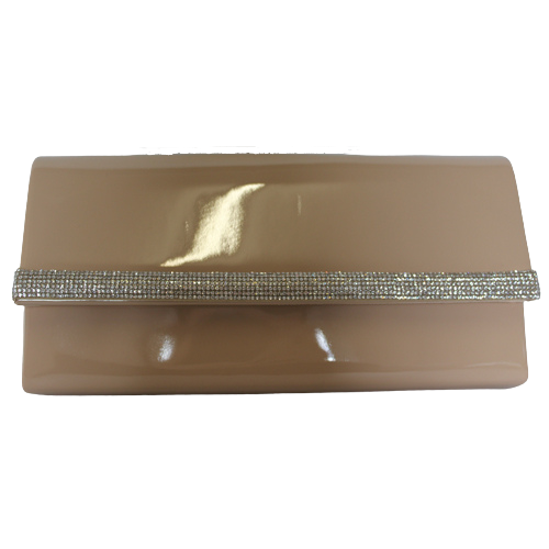 Nude and gold clutch bag hotsell