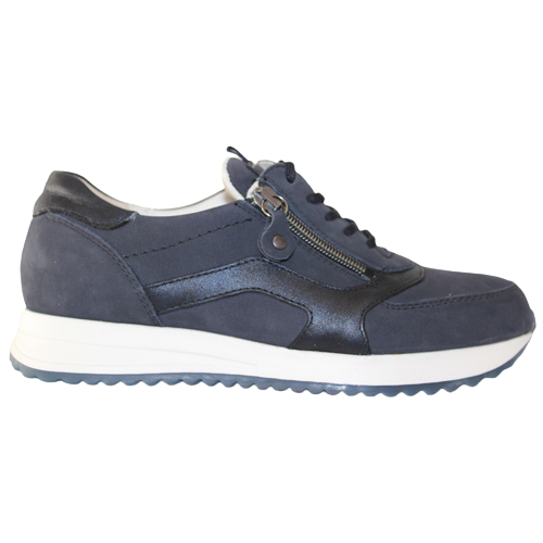 Waldlaufer Wide Fit Trainers - 752004 - Navy
