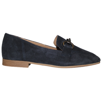 Ladies navy sale suede loafers