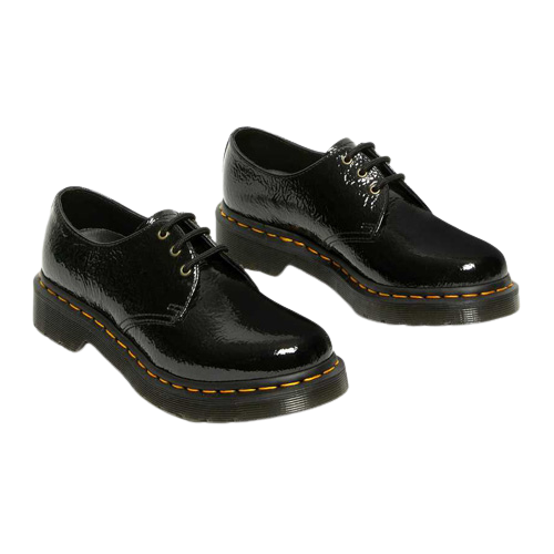 Dr. Martens 3 Eyelet Shoes - 1461 Distressed - Black