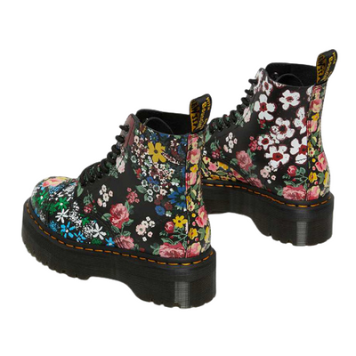 Black floral shop doc martens