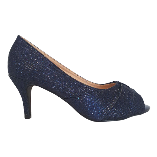 Sorento Peep Toe Pumps - Ballybeg - Navy