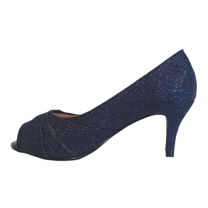 Sorento Peep Toe Pumps - Ballybeg - Navy