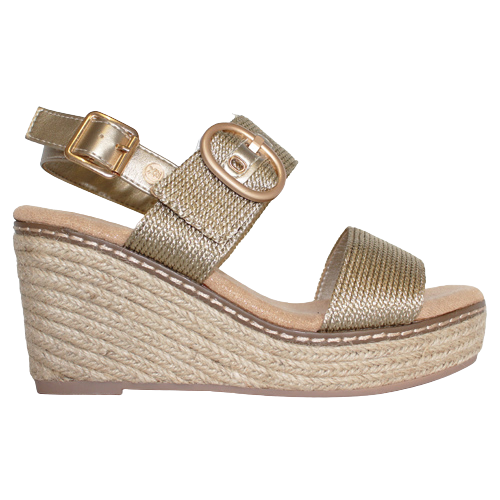 XTI Wedge Sandals - 141412 - Gold