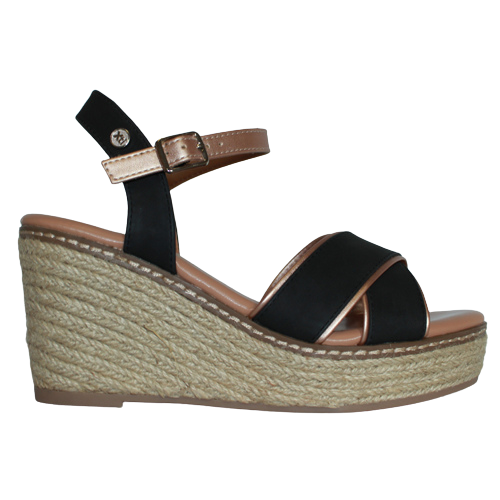 XTI Wedge Sandals - 141282 - Black