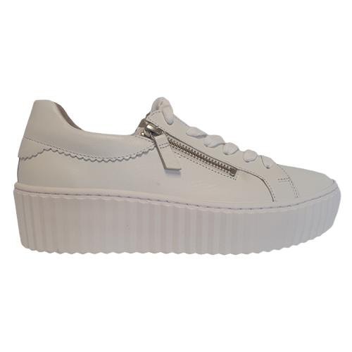 Gabor Wide Fit Flatform Trainers - 83.200.21 - White