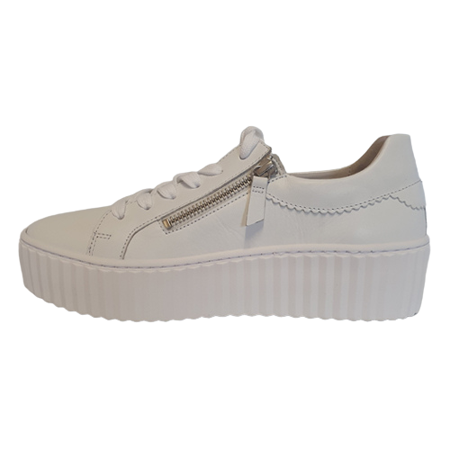 Gabor Wide Fit Flatform Trainers - 83.200.21 - White