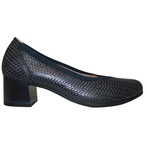 Navy block heel pumps sales