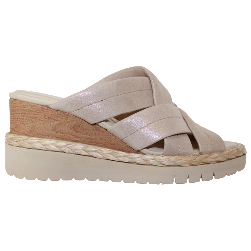 Tamaris Wedge Mules- 27238-20 - Champagne