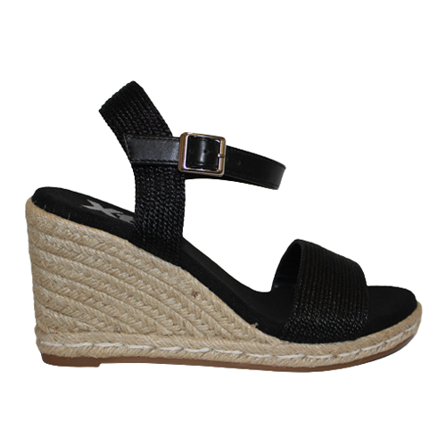 XTI Wedge Sandals- 141420 - Black