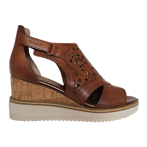 Tamaris Wedge Sandals - 28003-20 - Tan