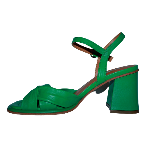 Regard Le Ciel Block Heeled Sandals - Perla-01 - Green
