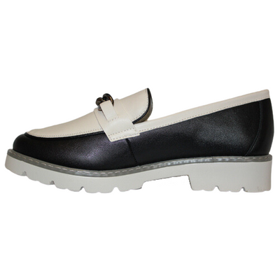 Zanni Loafer Shoe - Daqia - Black/Cream