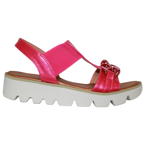 Heavenly Feet Ladies Wedge Sandals - Lulu - Fuchsia