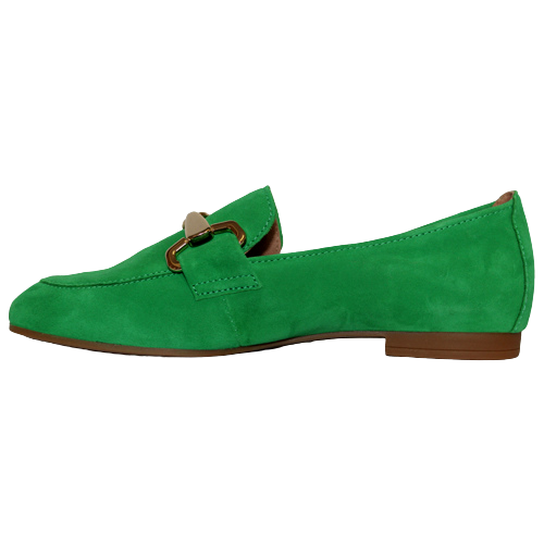 Gabor Ladies Loafers Green Suede – Greenes Shoes