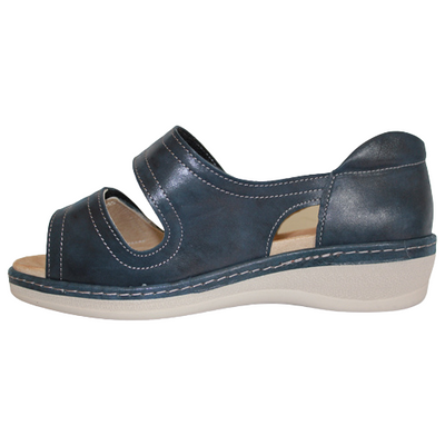 Suave Wide Fit Sandals - Emily - Navy