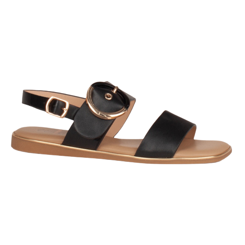 Una Healy Flat Sandals- One In A Million - Black