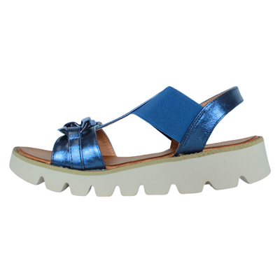 Heavenly Feet Ladies Wedge Sandals - Lulu - Blue
